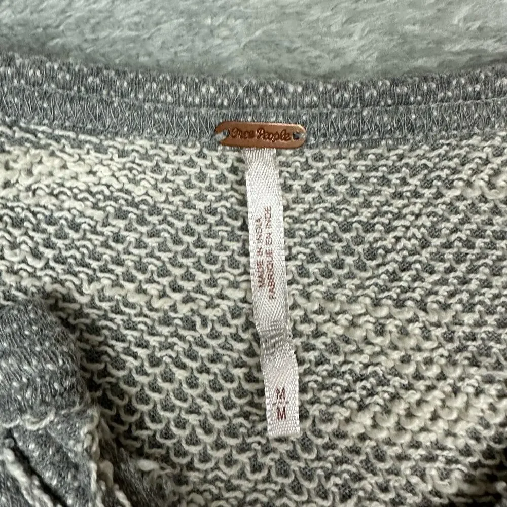 Free People Tunic Women Medium‎ Grey Mystree Waffle Knit OB407336 - Picture 3 of 8